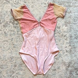 COPY - Custom Yumiko Pink/Nude Mesh Leotard